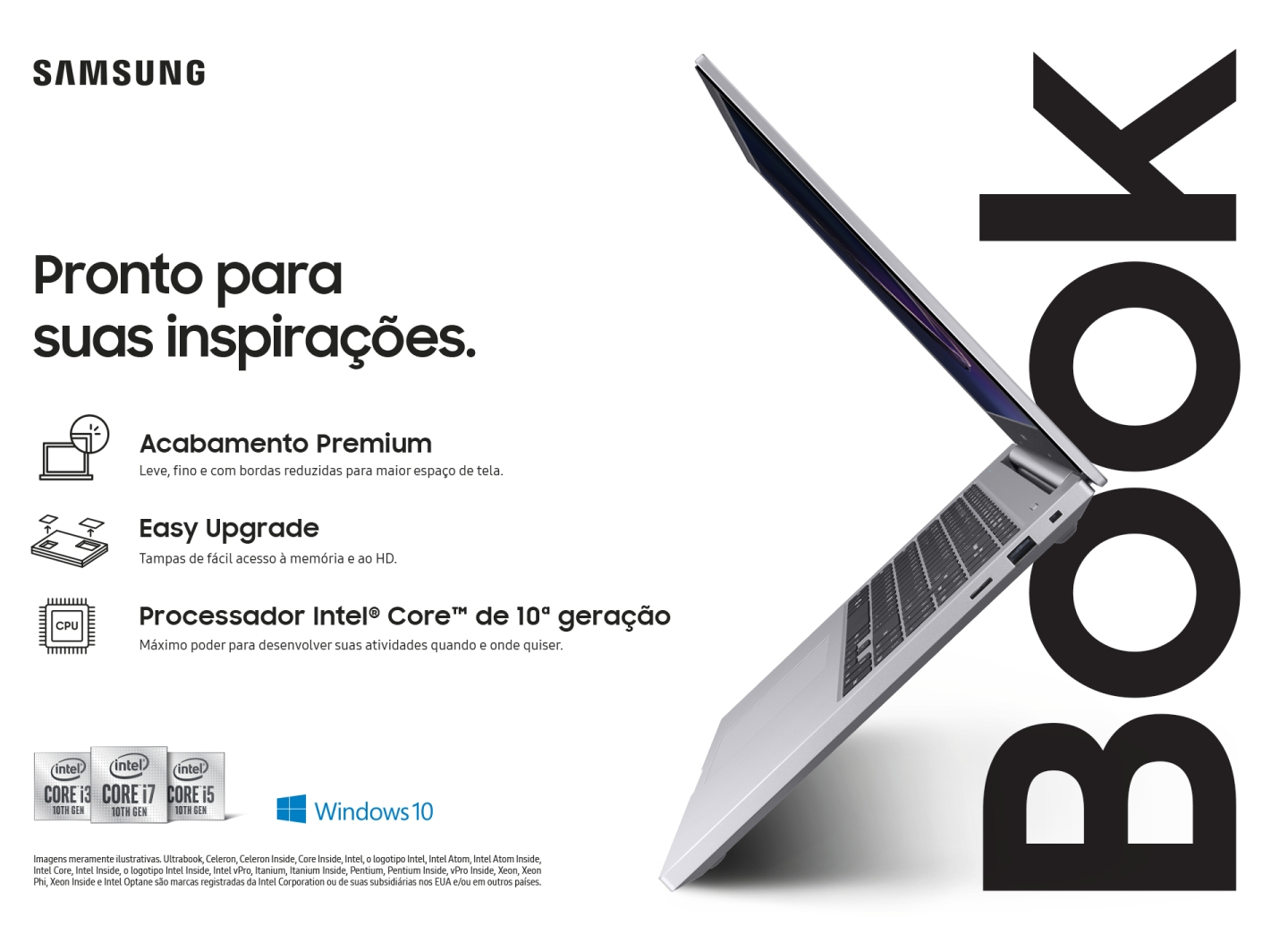 Notebook Samsung Book E30 - Intel Core i3-10110U 4GB 1TB Tela 15,6 FHD Windows 10 - Branco